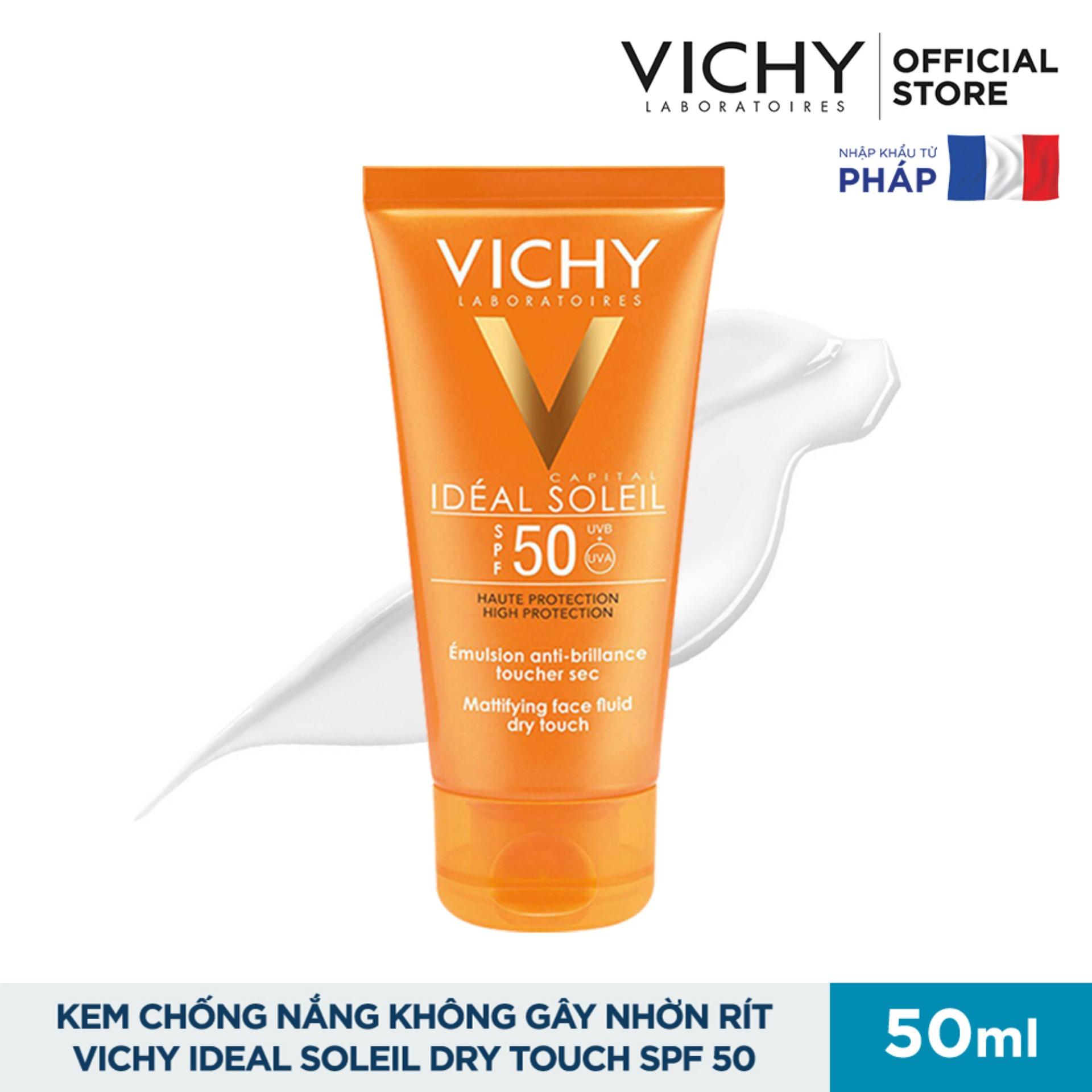 Kem chống nắng Vichy Ideal Soleil SPF50+ Không Gây Nhờn Rít 50ml Chính Hãng